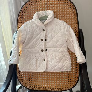 White Quilted Kids Jacket